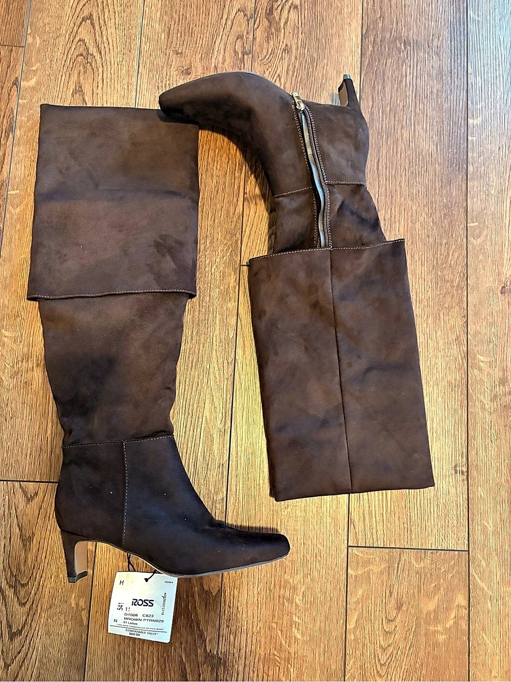 ROSS Heeled Knee-High Boots Brown US 8